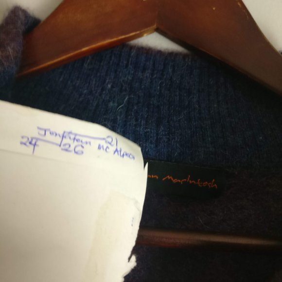 Alpaca Wool Sweater, 100% Alpaca 1/2 zip Sweater, Large Peruvian Alpaca - Picture 6 of 7